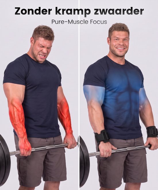 ProTrue® Lifting Hooks Lifting Straps - Deadlift Straps - Power Grips - Wrist Wraps voor Fitness, Bodybuilding, Crossfit, Calisthenics, Turnen & Krachttraining