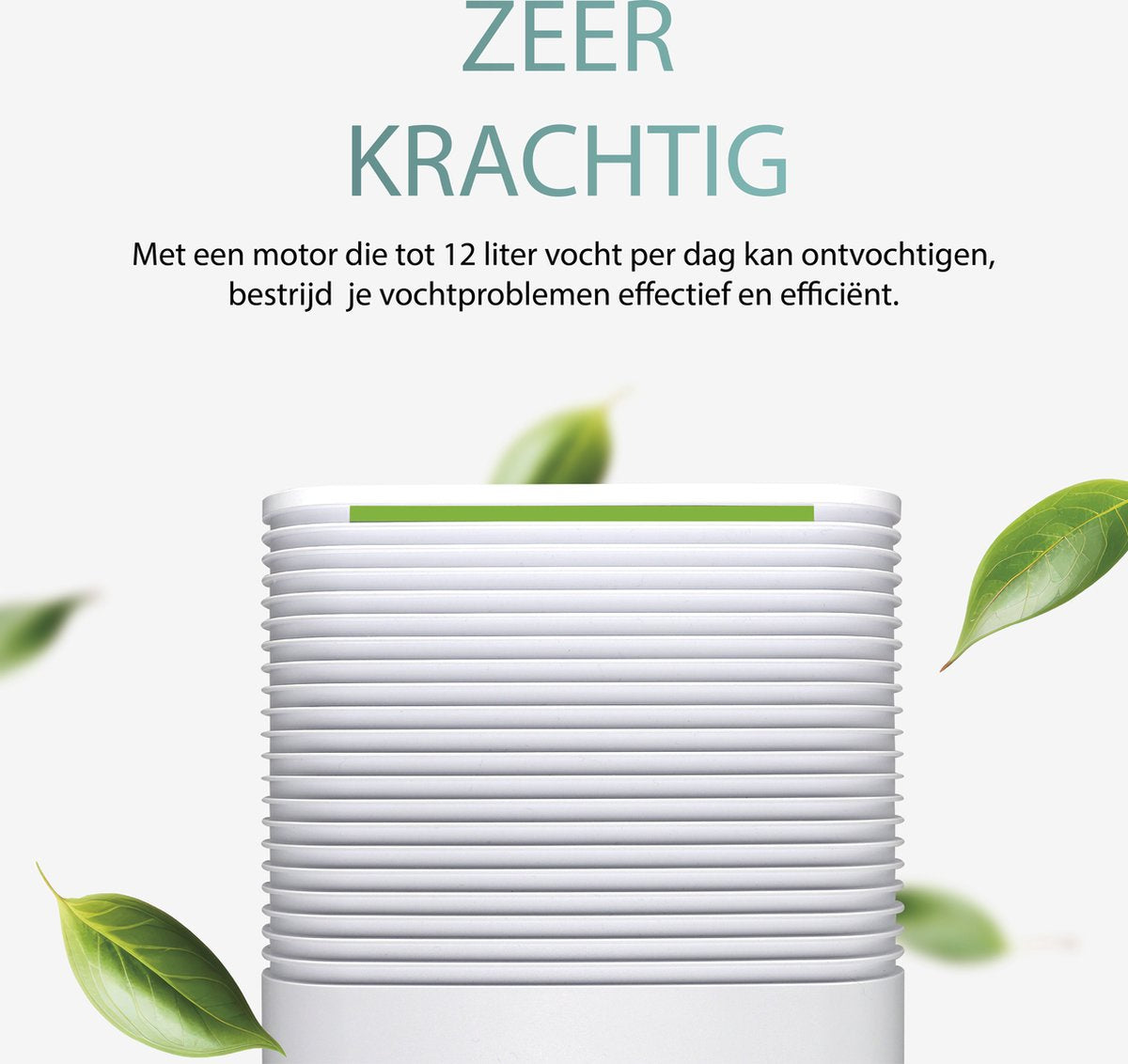 Aironex L012 Luchtontvochtiger - 2L Reservoir - Extreem Stil - 25 x 45 x 22 cm - Wit