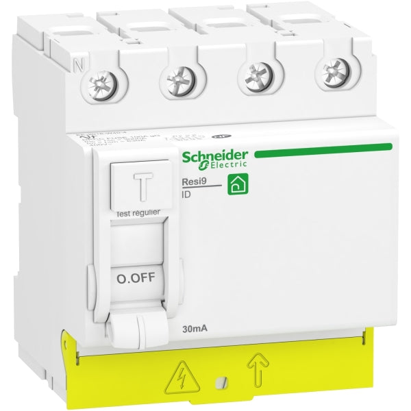SCHNEIDER Resi9 XP Differentieelschakelaar 4-polig 63A 30mA Type A – Peignable – 72x82x78,5 mm – Wit