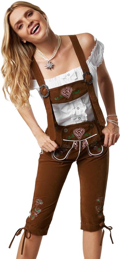 Dressforfun Lederhose Walchensee XXL - verkleedkleding kostuum halloween verkleden feestkleding carnavalskleding carnaval feestkledij partykleding - 302824