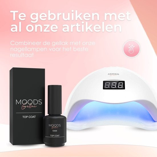 Moods Gellac - Top Coat - Nagellak - 15 ML
