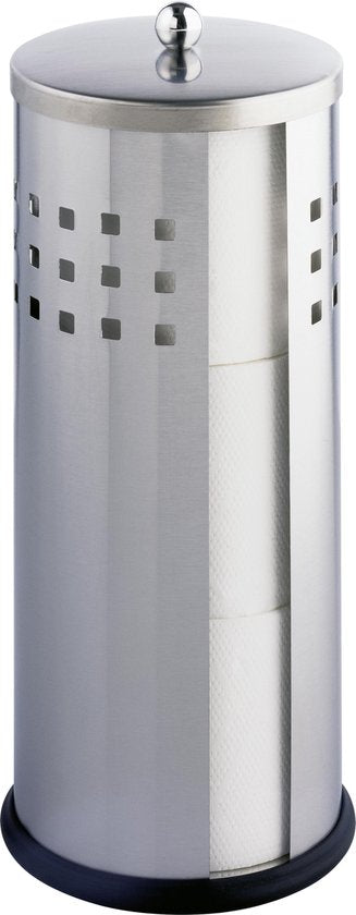 WENKO Ancona Toiletrolhouder Mat Zilver - RVS - Voor 3 Toiletrollen