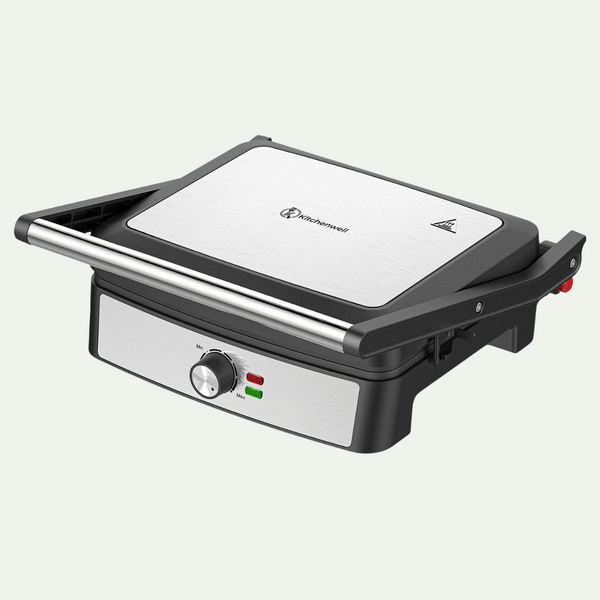 Kitchenwell Contactgrill - Tosti apparaat - Grill apparaat - Uitneembare platen - Anti-aanbaklaag - 3-in-1 -180 °C grill - Vaatwasserbestendig