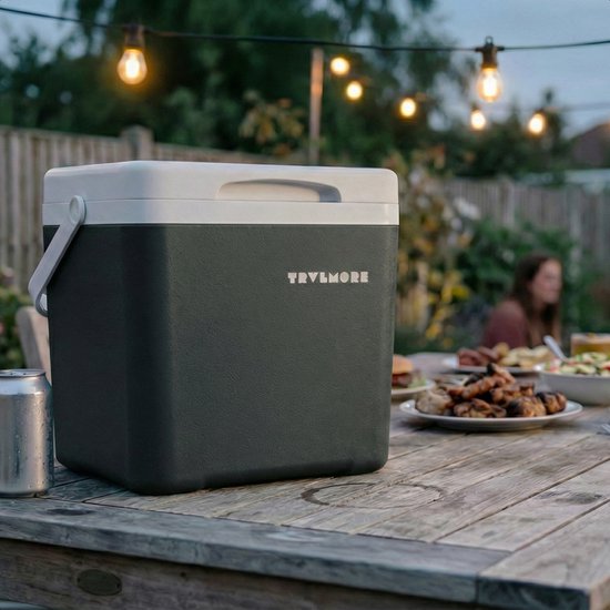 TRVLMORE Koelbox 14L - Frigobox - Inclusief Koelelement - Koelbox Klein - Antraciet