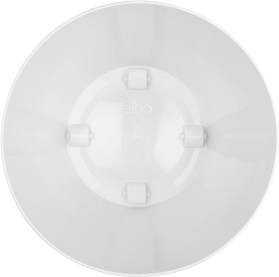 Elho Brussels Rond Wielen 35 - Grote Bloempot voor Binnen - 100% Gerecycled Plastic - Ø 35 x H 33 cm - Wit