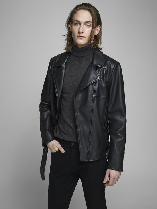 Jack & Jones - Heren Trui Emil Knit Roll Neck - Grijs - Maat XXL
