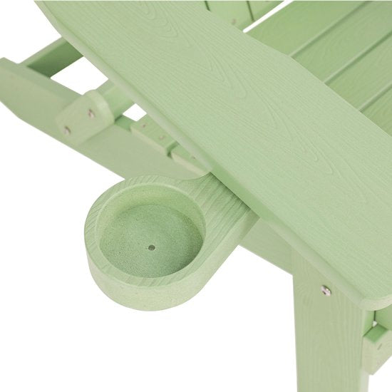 AXI Claire Adirondack Stoel Pastelgroen – Kunststof loungestoel met armleuningen – Opklapbaar - Hoge rugleuning - Tuinstoel - 84,5 x 77 x 95,5 cm - Duurzaam & weerbestendig