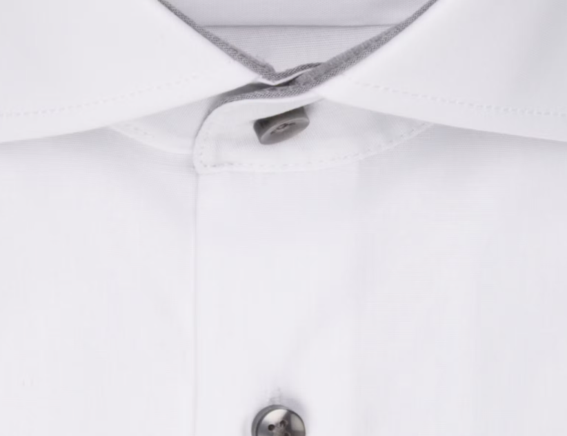 Seidensticker Spread Kent Business Shirt Heren - Maat 38 - Kleur Wit-665 - Regular of Slim Fit - 100% Katoen - Non-Iron - Normale Mouwlengte