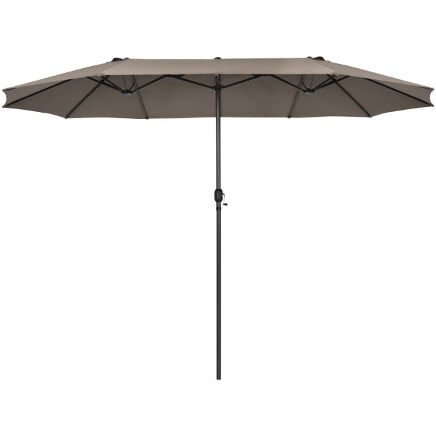 Coast Dubbele Parasol 470 x 280 cm - XXL - UV-Bescherming - Handslinger - 12 Ribben