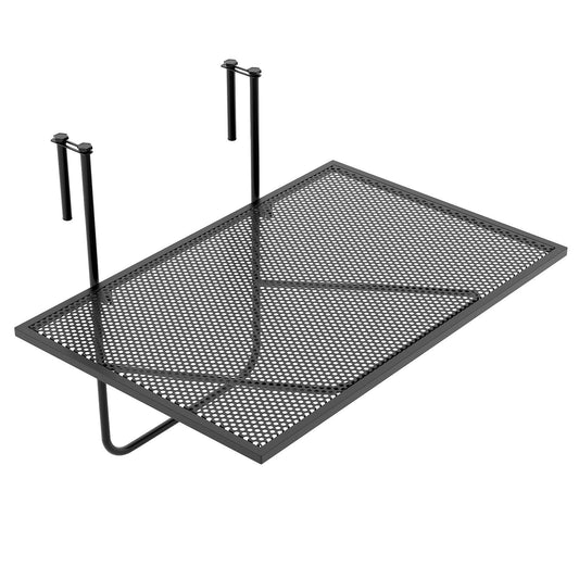 Coast Opvouwbare Balkontafel Metaal Zwart 60,5 x 40,5 cm Rechthoekige Hangtafel