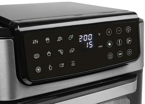 Tristar FR-9074 - Stapelbare airfryer XXL - 9L - 2 onafhankelijke kookzones - Dubbele stapellades - 8 kookprogramma's - 2400W - PFAS-vrij - Bespaart 45% ruimte - 6 personen