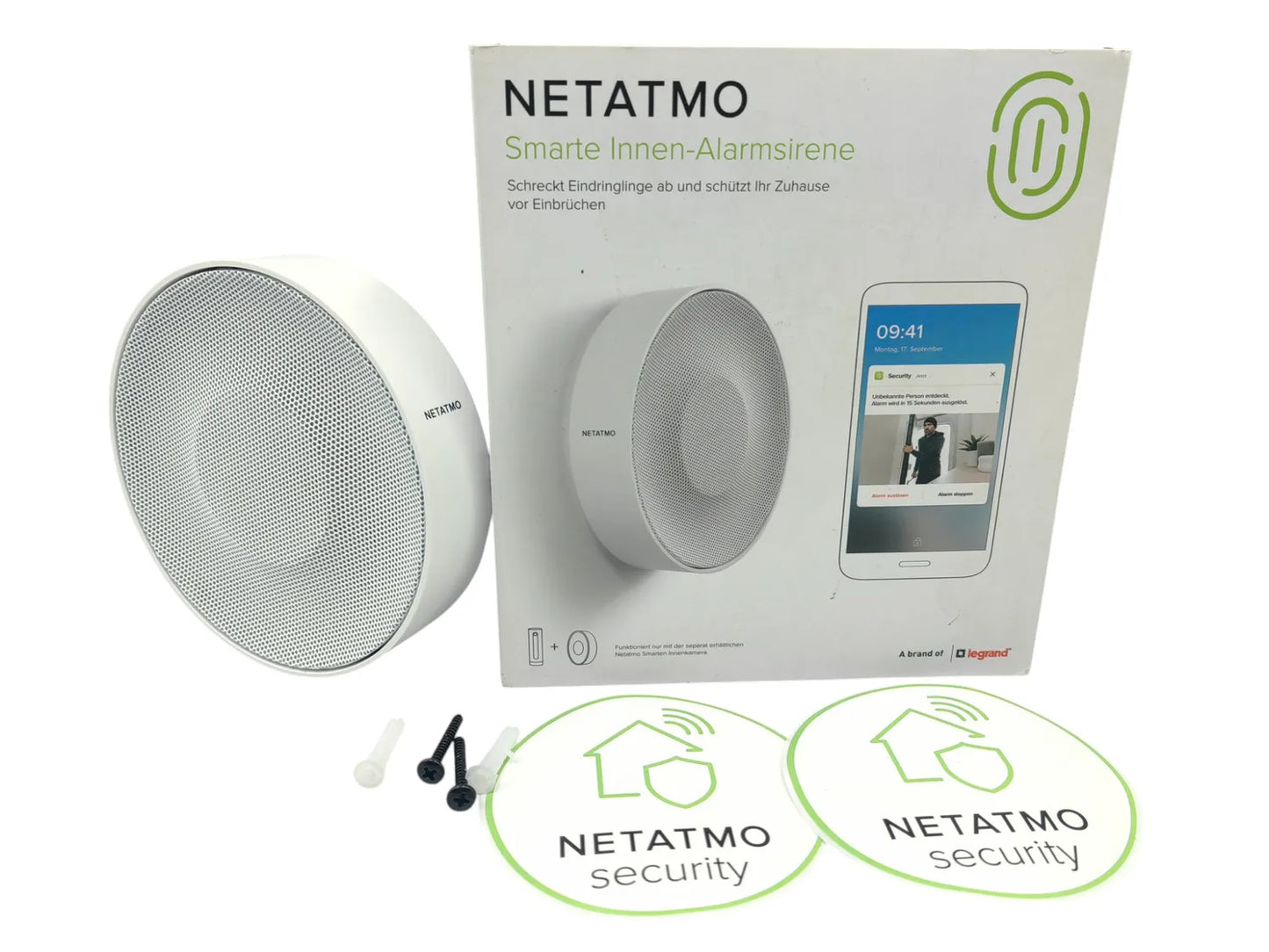 Netamo NIS01 Anti Inbraak Sirene - Draadloos - 110 dB Geluid - 130 x 35 mm - Wit