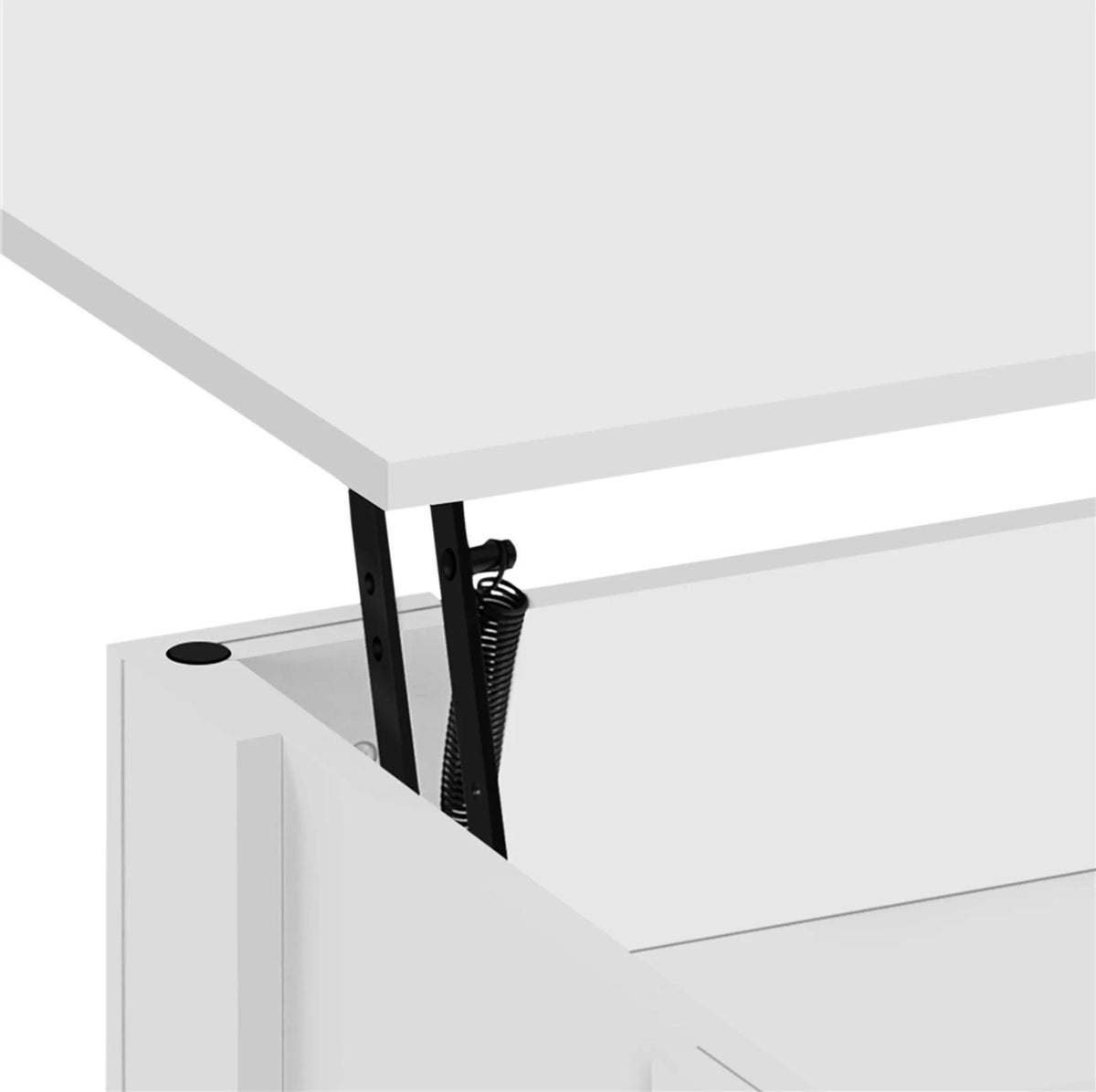 Yaheetech Salontafel met lift-top - Verborgen opbergvak en legplank - Wit - 120 x 59 x 49,5 cm