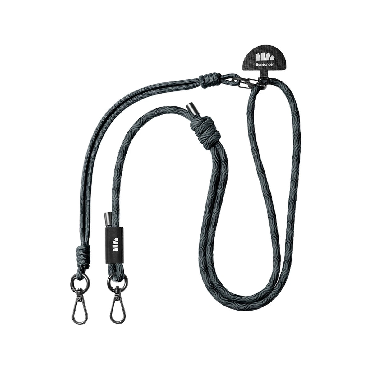 Beneunder LC376 Telefoonlanyard - Zwart - Verstelbaar, 180 cm