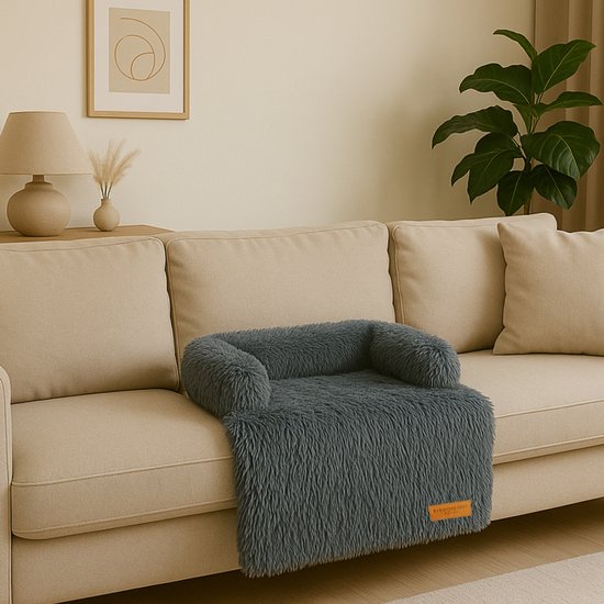 By Cee Cee Origineel Hondendeken Bank – Hondenkleed Bank - Hondenmand - Premium - Volledig Afritsbaar - Donkergrijs - 75x90 - Maat S
