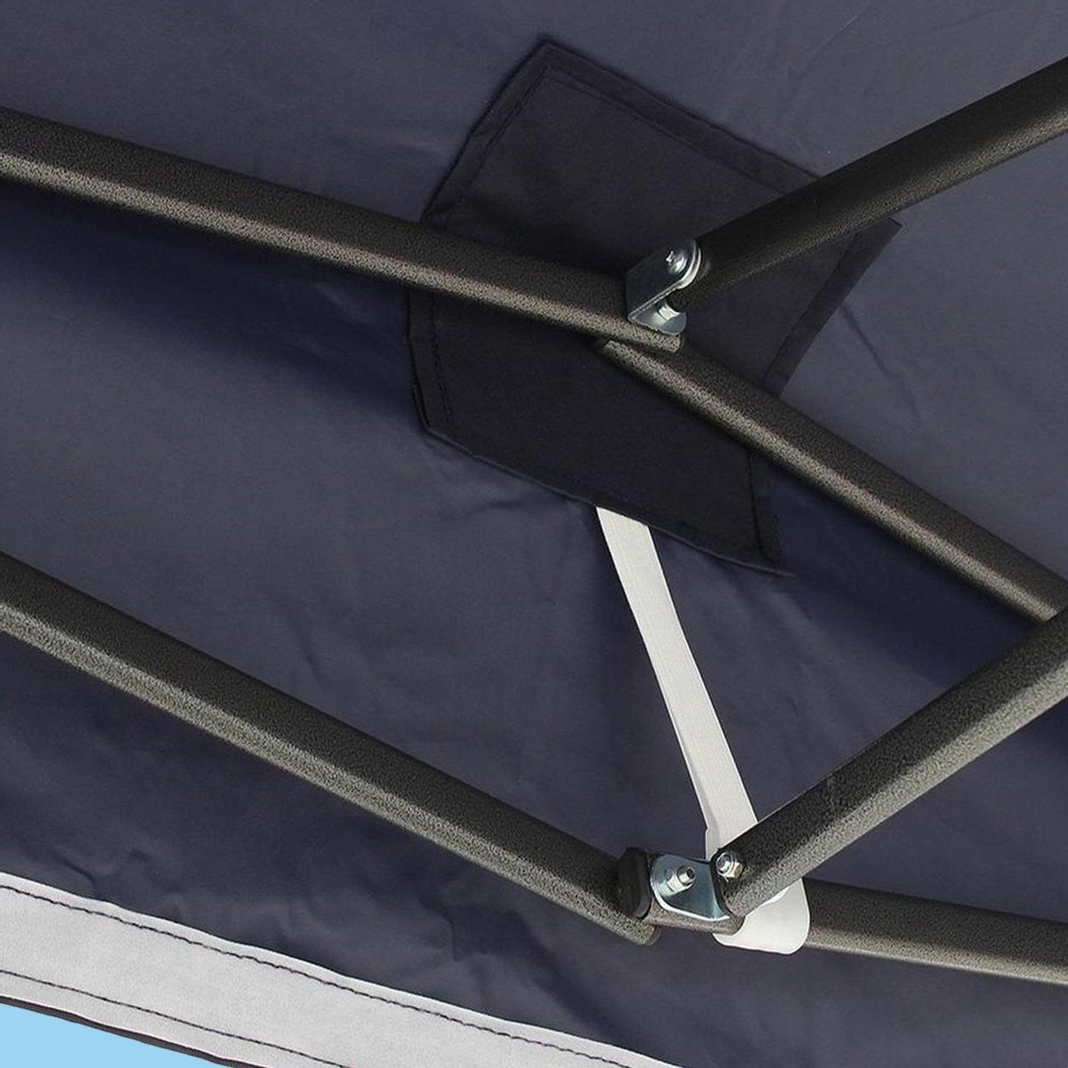LifeGoods Partytent - Paviljoen - EasyUp - Opvouwbaar - Waterdicht - Met Draagtas met wieltjes - 300 x 300 cm - Donkerblauw