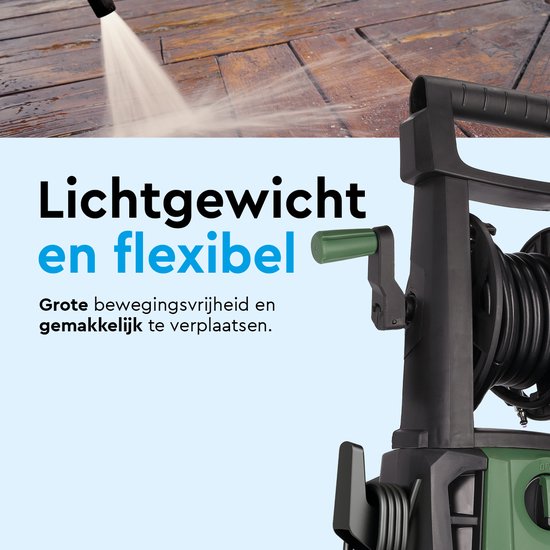 BRASQ Hogedrukreiniger Deluxe - Terrasreiniger - Hogedrukspuit – 1700W - 150 bar - 450 L/H - Complete set