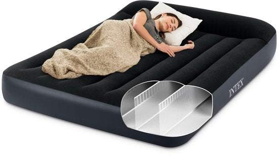 Intex Pillow Rest Classic Luchtbed met ingebouwde pomp - 191 x 137 x 25 cm