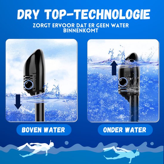 Vertrex Duikbril met Snorkel L/XL - Snorkel - Duikmasker Volwassenen en Kinderen - Snorkelmasker Kind - Snorkelmaskers