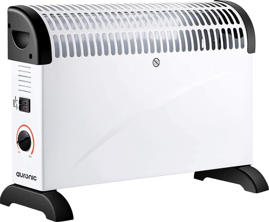 Auronic Elektrische Convectorkachel - 750/1250/2000 Watt - Verstelbare Thermostaat - Wit - 53.5x19.6x38.5