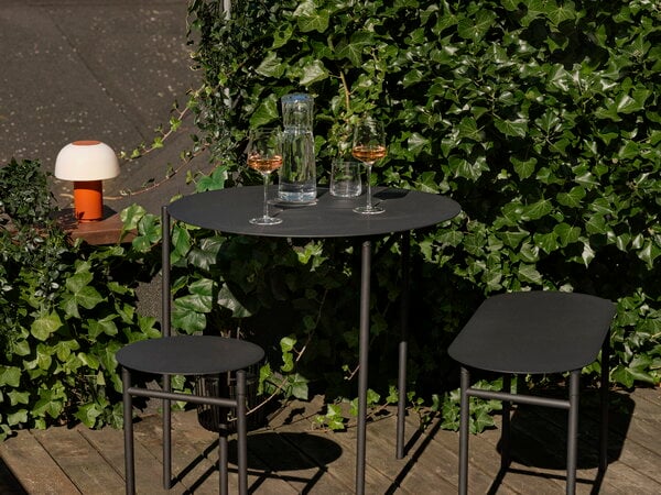 Zone Denmark Disc Bijzettafel – Opvouwbaar – Zwart – Ø 70 x 72 cm
