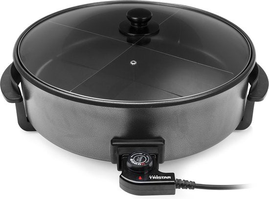 Tristar Elektrische hapjespan 1500W - PZ-9145 - Ø40cm Deksel - Maximale temperatuur 250⁰ C