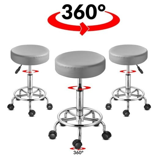 Casaria Rolkruk - Hoogte Verstelbaar - 51-65cm - Grijs