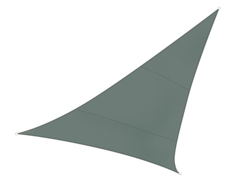 Perel Schaduwdoek, waterafstotend, 5 x 5 x 5 m, 160 g/m², polyester, driehoek, groengrijs