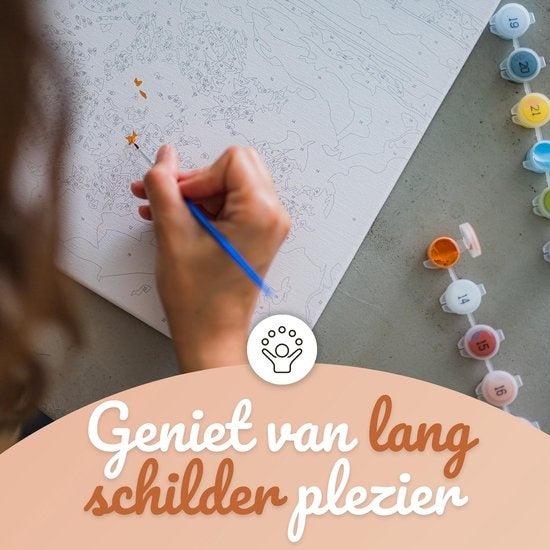 Rubye® Schilderen Op Nummer Volwassenen – Vier Seizoenen – Met Canvas Schildersdoek en Penselen - 40x50cm