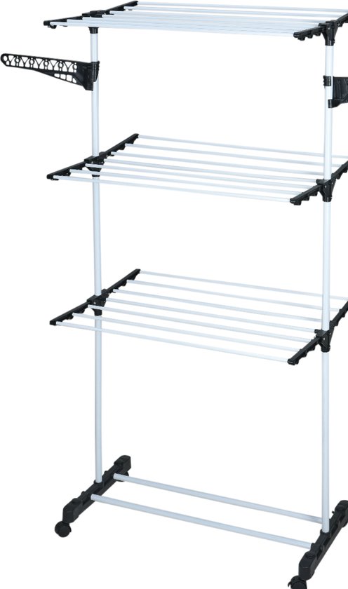 Droogtoren 6 rekken - 80x57x165 cm - 17 meter - Wit