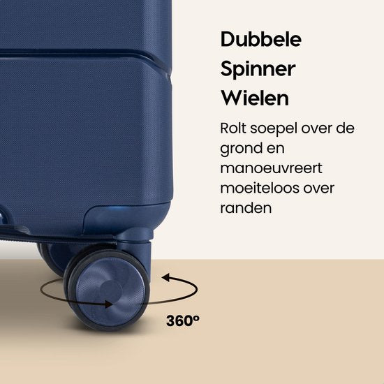 SC Urban Adventurer - Medium Reiskoffer - Cijferslot - 44x27x66cm - 78L - Reiskoffer met Kofferslot - Spinner wielen - Donkerblauw V2