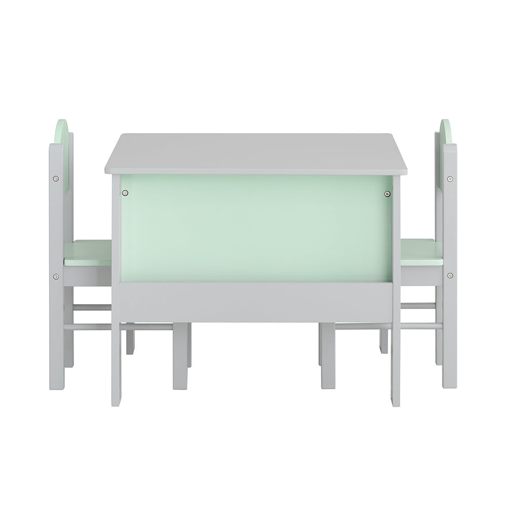 SoBuy Kindertafel met 2 stoelen - Max. 75 kg - 60 x 60 x 48 cm - Lichtgroen