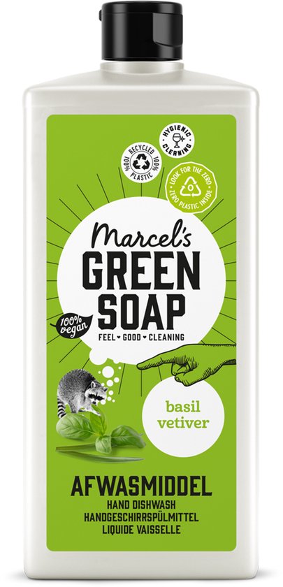 Marcel Green Soap afwasmiddel Basilicum & Vetiver Gras