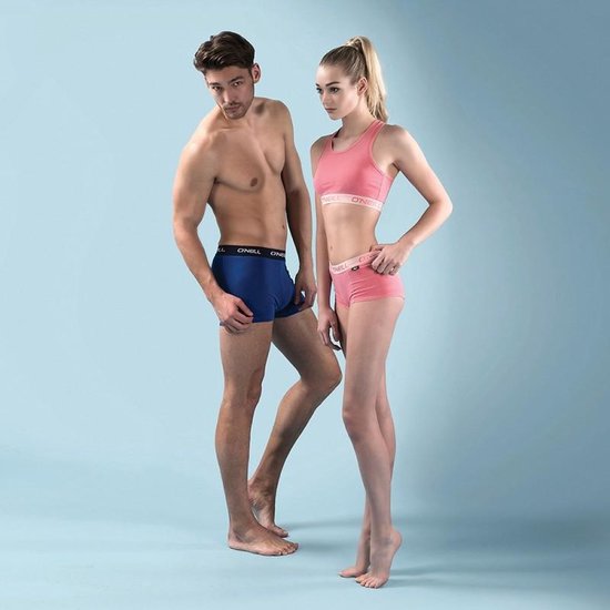 O'Neill Heren Boxershorts Trunks 900003 Effen Grijs/Zwart 3-Pack - Maat S