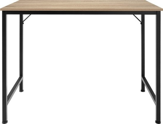 tectake® - bureau hoekbureau bureautafel kantoorbureau - 80 cm - industrieel - lichtbruin