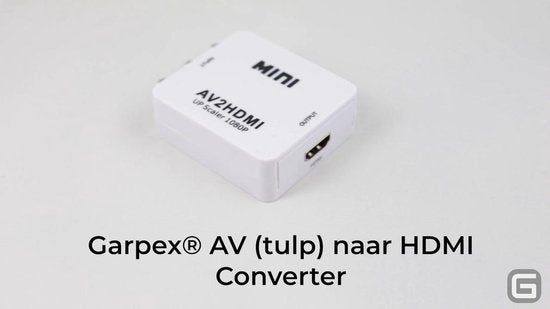 Garpex® AV naar HDMI Converter – Tulp naar HDMI Converter – AV to HDMI – Wii HDMI Switch – 1080P Full HD – Inclusief USB-voedingskabel