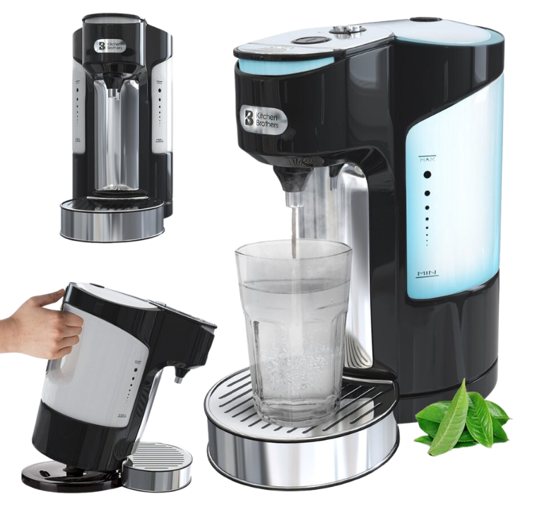 KitchenBrothers Heetwaterdispenser - 2L - 3000W - RVS /Zwart