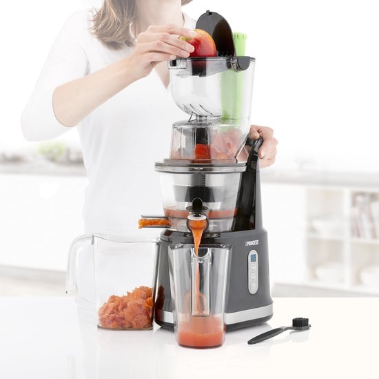 Princess Slowjuicer 202045 – Sapcentrifuge - Juicer - Extra grote vulopening – Hoge sapopbrengst