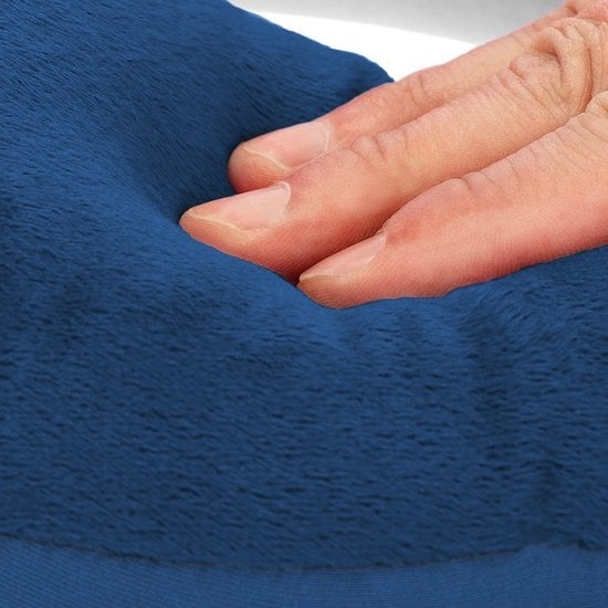 TRVLMORE Nekkussen - Voor Thuis en Onderweg - Microbeads Reiskussen - Vliegtuig - Ultiem Comfort - Donkerblauw