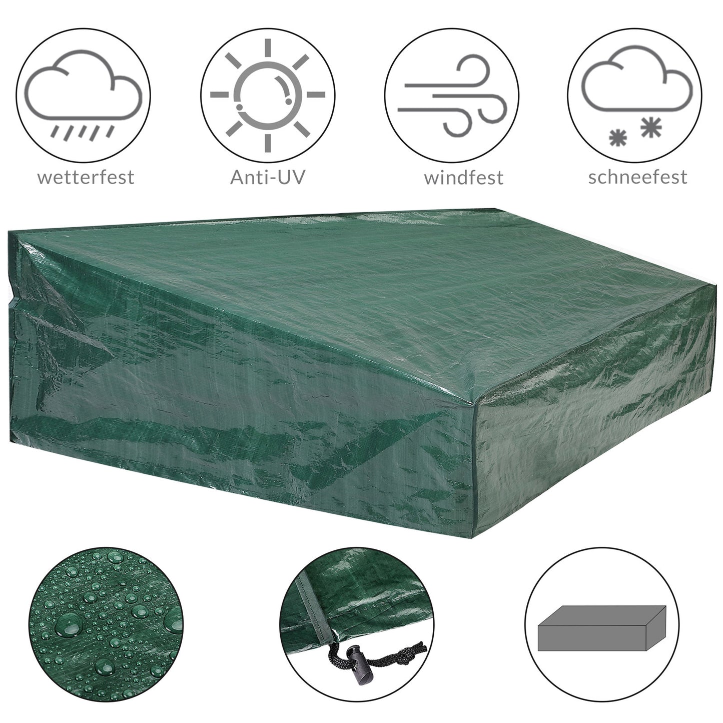 Kingsleeve Beschermhoes - Tuinset Weerbestendig 197 x 68 cm - Groen