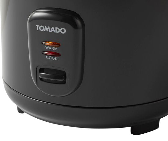 Tomado TRC1001B - Rijstkoker - 5 porties - Inhoud 1 liter - Warmhoudfunctie - Anti aanbaklaag - PFAS vrij - Zwart