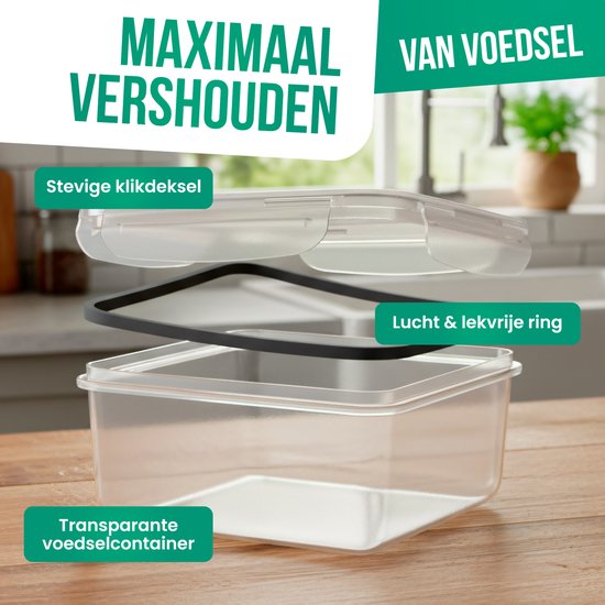 Strex Vershoudbakjes Met Deksel - Meal Prep Bakjes - Plastic Bakjes - 18 Delige set - BPA Vrije Diepvriesbakjes