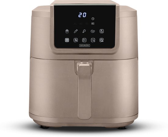 Bourgini Slimfit Airfryer XXL Beige - Heteluchtfriteuse - 8 liter - 1700W - PFAS vrij