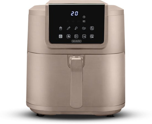 Bourgini Slimfit Airfryer XXL Beige - Heteluchtfriteuse - 8 liter - 1700W - PFAS vrij