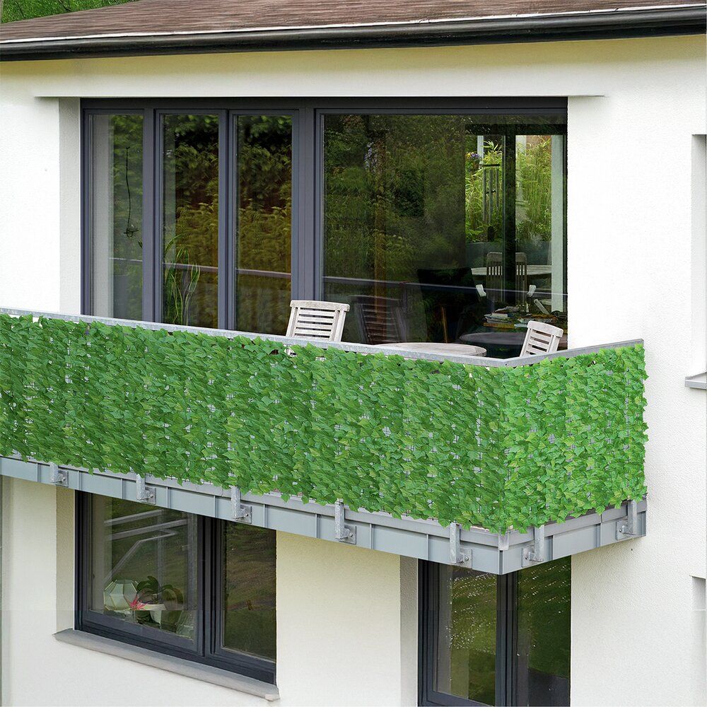 WENKO Ivy Klimop Zichtscherm Groen - 3 x 1 m - Kunststof