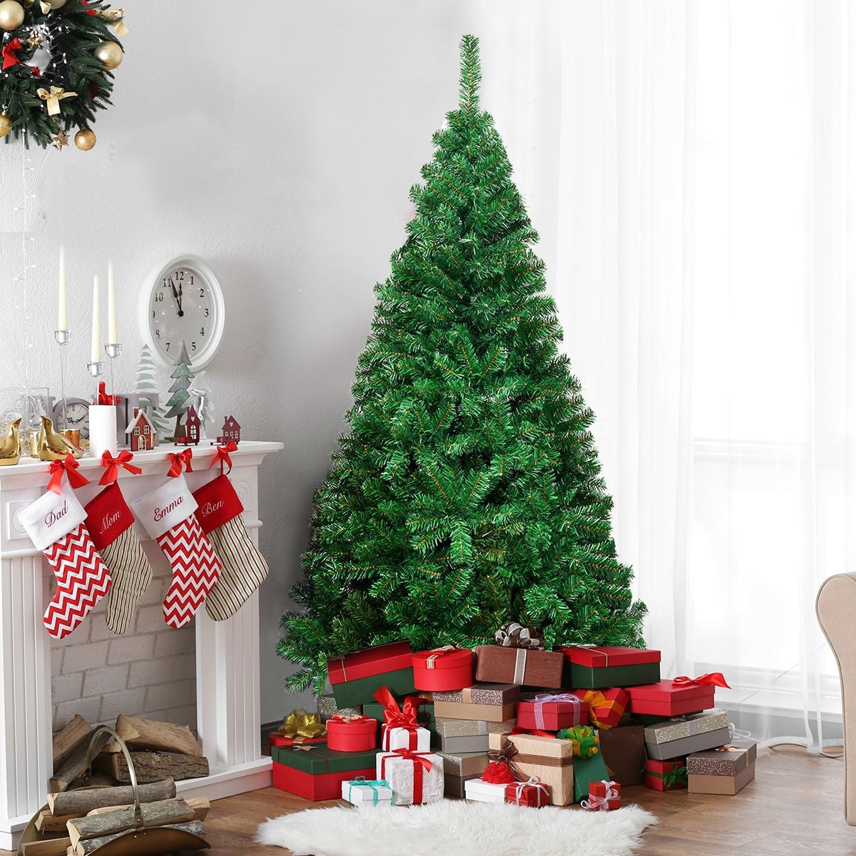 Coast Kunstkerstboom met Metalen Voet - 180cm - Groen