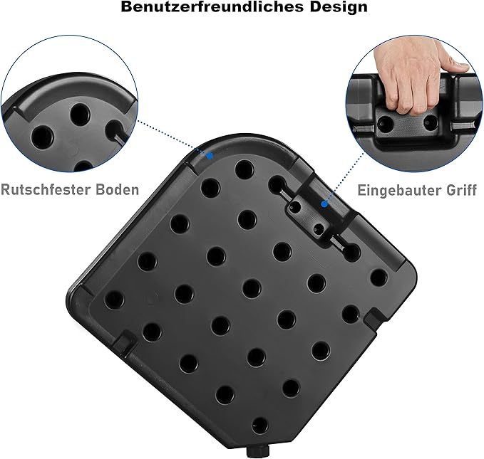 Yaheetech Parasolvoet 4-delige Vulbare Set voor Zweefparasol - Zwart - Tot 80 kg Zand / 60 kg Water
