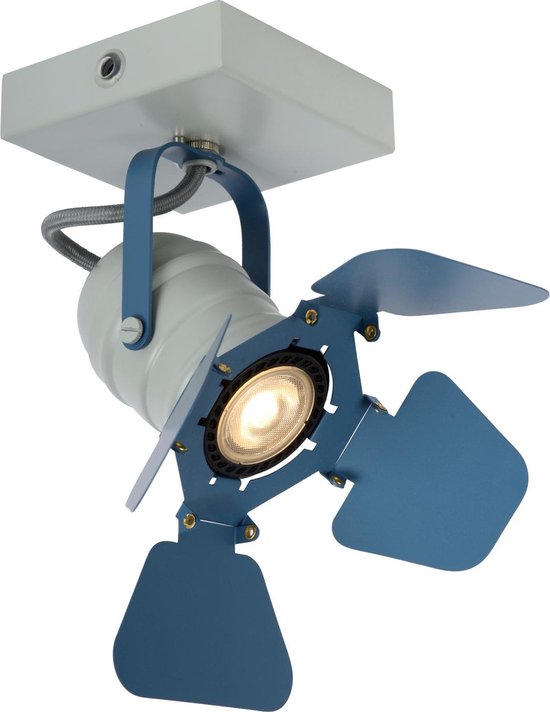 Lucide PICTO - Plafondspot (Plafondlamp) Kinderkamer - 1xGU10 - Blauw