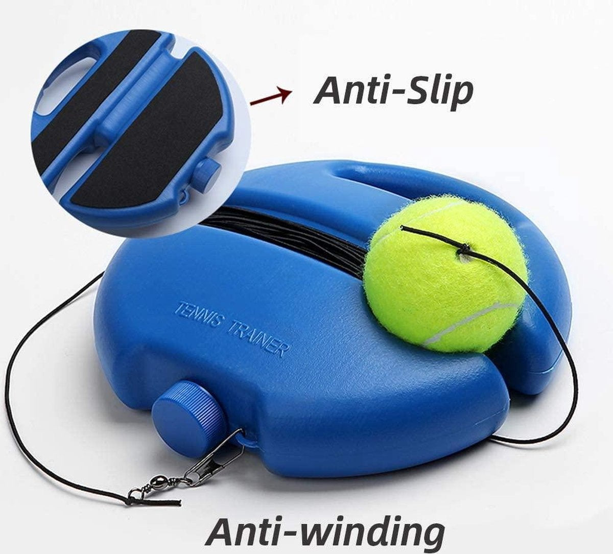 FitPure Tennistrainer + GRATIS Tennisbal Met Elastiek - Tennis Trainer Voor Buiten En Binnen - Extra Stevig - Gemakkelijk Te Gebruiken