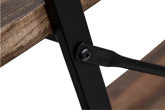 Wandkast boekenkast Stoer - industrieel design - 140 cm hoog